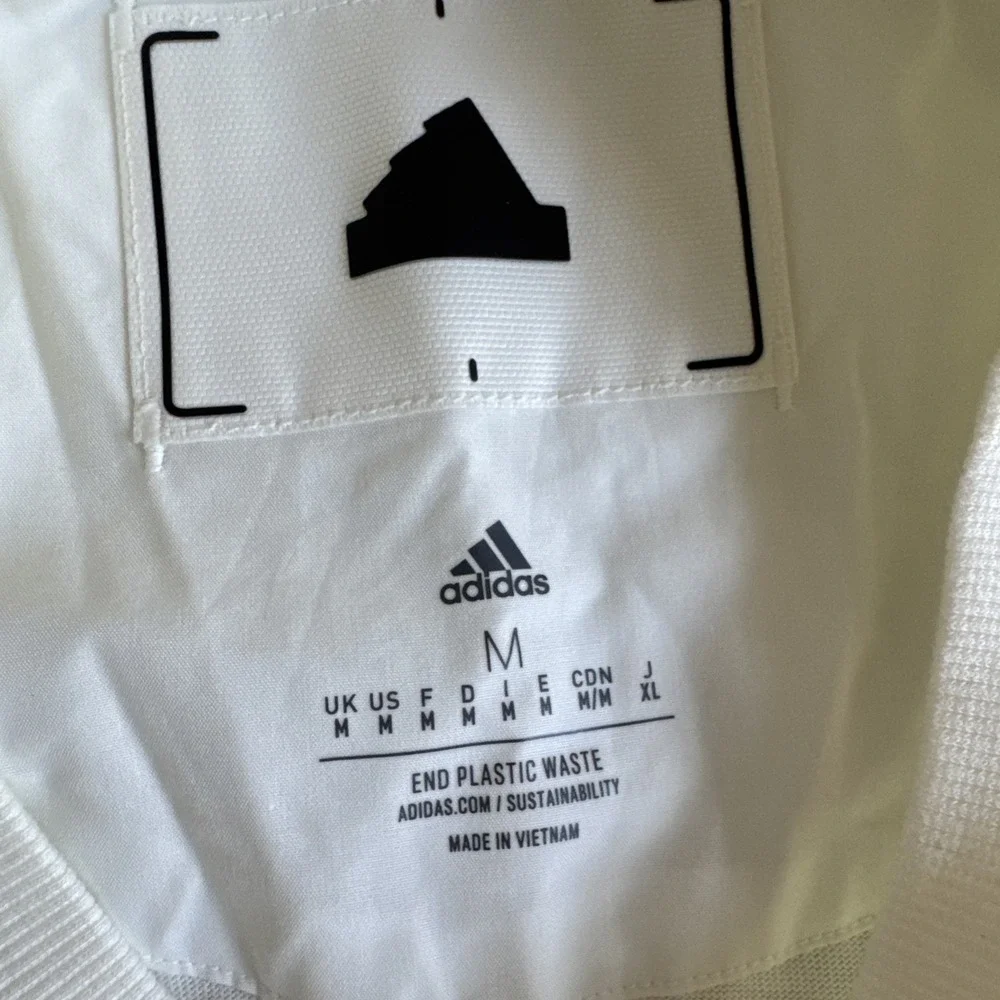 Men's adidas SS22 Geometry Pattern Printing Jade White Shirt Size Medium